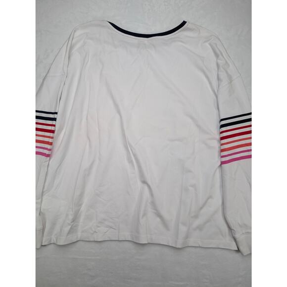 Nautica Mens Long Sleeve Shirt XXL White Stripe Tencel Stretch NWT - Picture 8 of 8